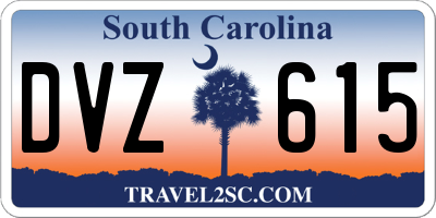 SC license plate DVZ615