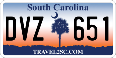 SC license plate DVZ651