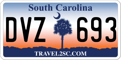 SC license plate DVZ693