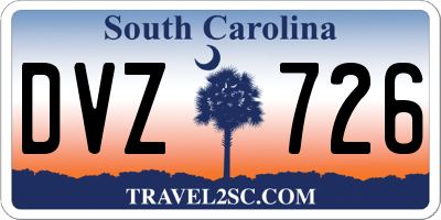 SC license plate DVZ726