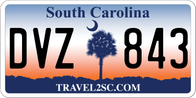 SC license plate DVZ843