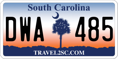 SC license plate DWA485