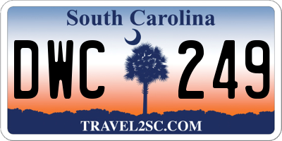 SC license plate DWC249