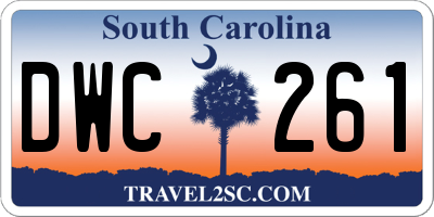 SC license plate DWC261