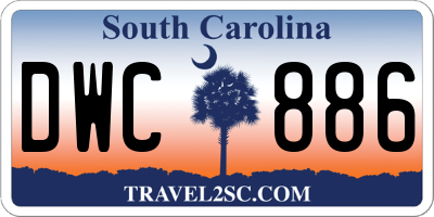 SC license plate DWC886