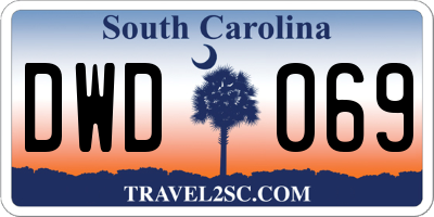 SC license plate DWD069