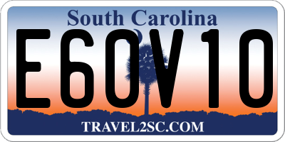 SC license plate E60V10