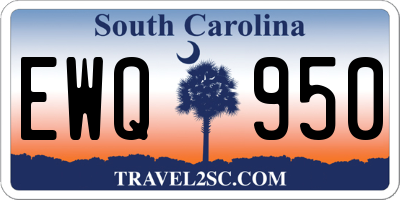 SC license plate EWQ950