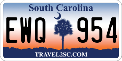 SC license plate EWQ954