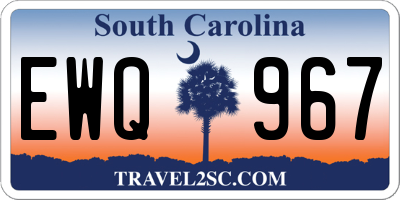 SC license plate EWQ967