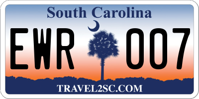 SC license plate EWR007