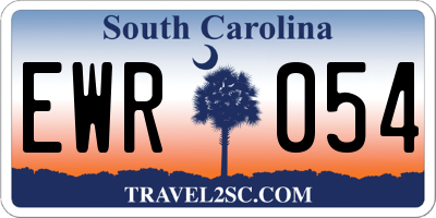 SC license plate EWR054
