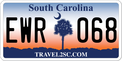 SC license plate EWR068
