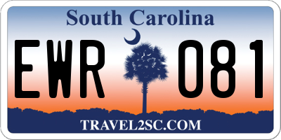 SC license plate EWR081