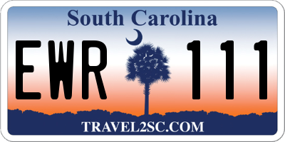 SC license plate EWR111