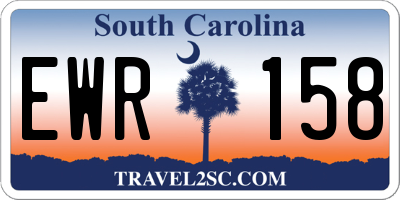 SC license plate EWR158