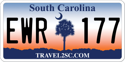 SC license plate EWR177