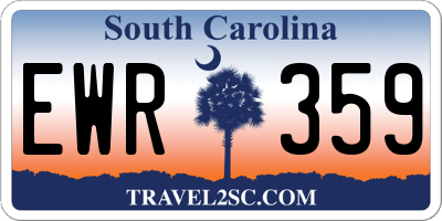 SC license plate EWR359