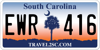 SC license plate EWR416