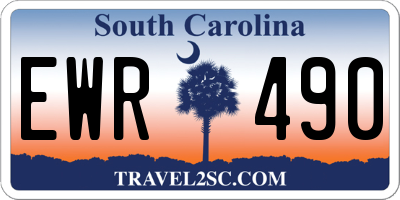 SC license plate EWR490