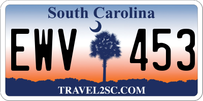 SC license plate EWV453