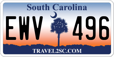 SC license plate EWV496