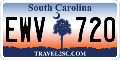 SC license plate EWV720