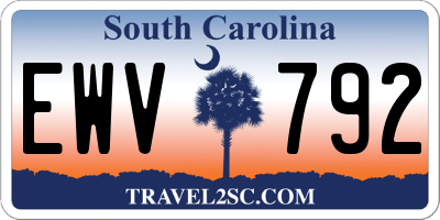 SC license plate EWV792