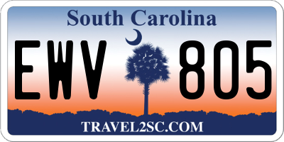 SC license plate EWV805