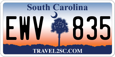 SC license plate EWV835