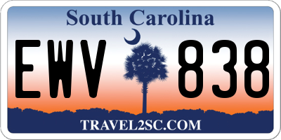 SC license plate EWV838