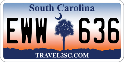 SC license plate EWW636