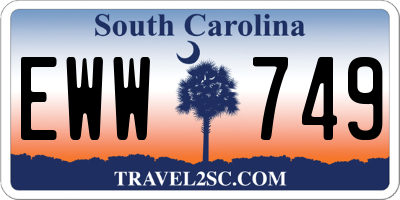 SC license plate EWW749