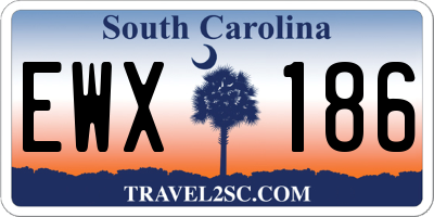 SC license plate EWX186