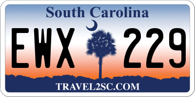 SC license plate EWX229