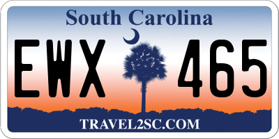 SC license plate EWX465