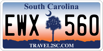 SC license plate EWX560