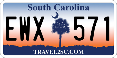 SC license plate EWX571