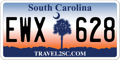 SC license plate EWX628