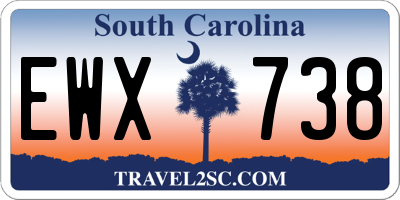 SC license plate EWX738