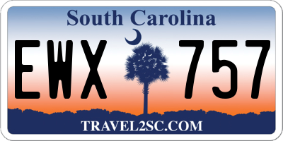 SC license plate EWX757
