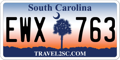 SC license plate EWX763