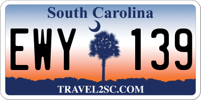 SC license plate EWY139