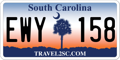 SC license plate EWY158