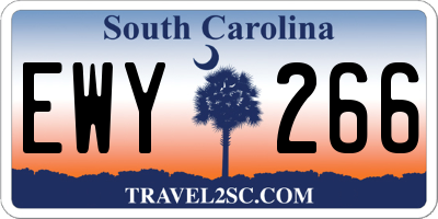 SC license plate EWY266