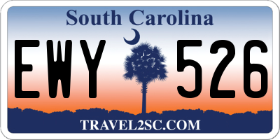 SC license plate EWY526