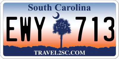 SC license plate EWY713