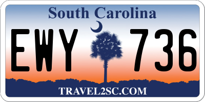 SC license plate EWY736