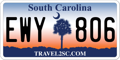 SC license plate EWY806