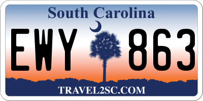 SC license plate EWY863